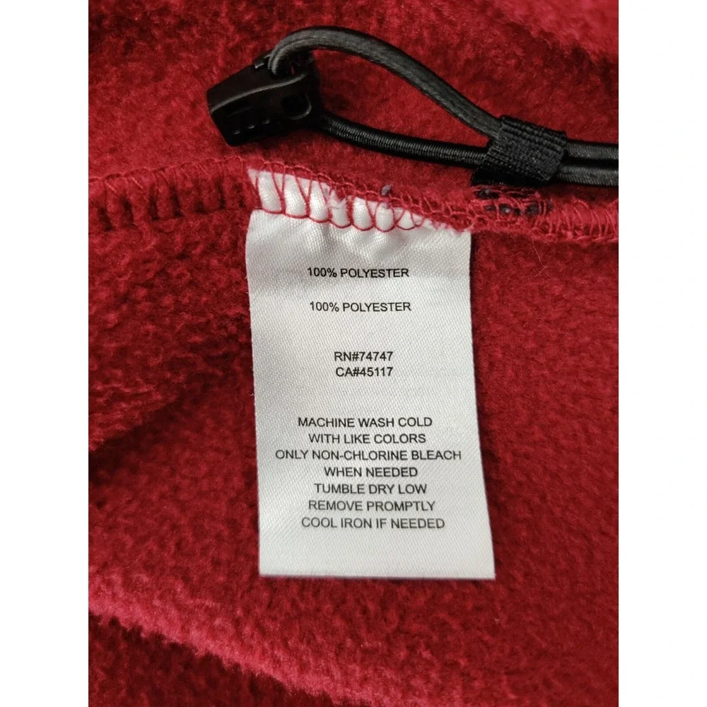 Bass Pro Shops Mens Full Zip Fleece Jacket Burgundy Red‎ Small